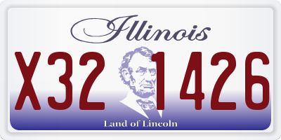 IL license plate X321426