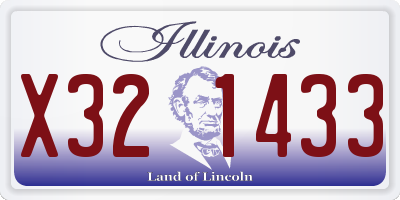 IL license plate X321433