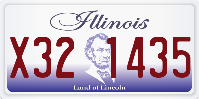 IL license plate X321435