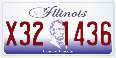 IL license plate X321436