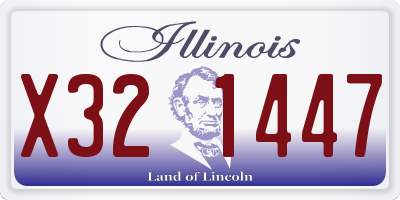 IL license plate X321447