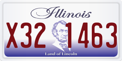 IL license plate X321463