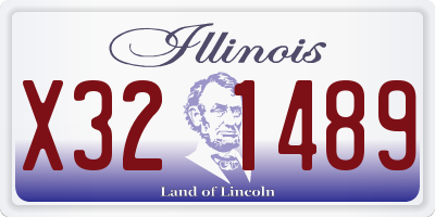 IL license plate X321489