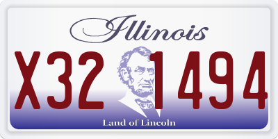 IL license plate X321494