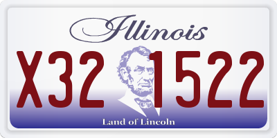 IL license plate X321522