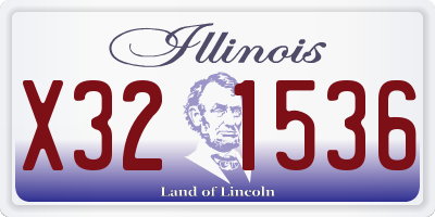 IL license plate X321536