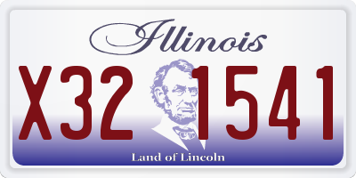 IL license plate X321541