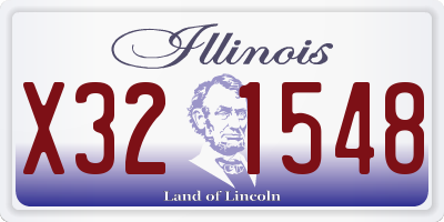 IL license plate X321548