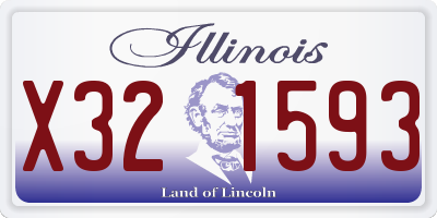 IL license plate X321593