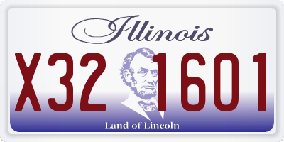 IL license plate X321601