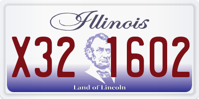 IL license plate X321602