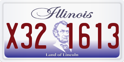 IL license plate X321613