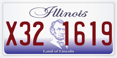 IL license plate X321619