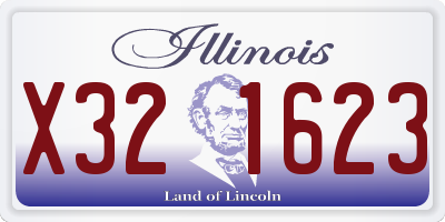 IL license plate X321623