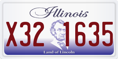IL license plate X321635