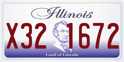 IL license plate X321672