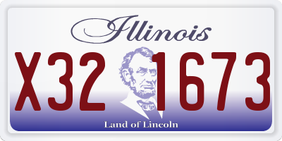 IL license plate X321673