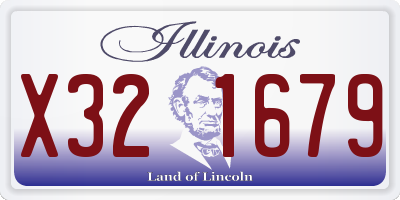 IL license plate X321679
