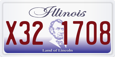 IL license plate X321708