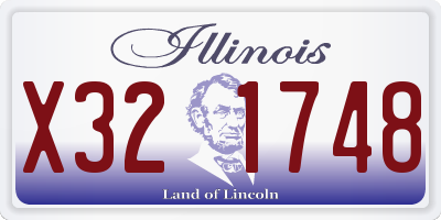 IL license plate X321748