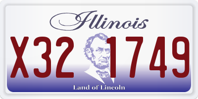 IL license plate X321749