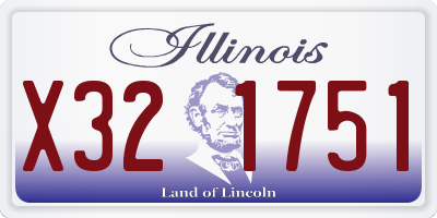 IL license plate X321751