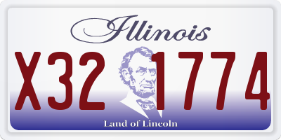 IL license plate X321774