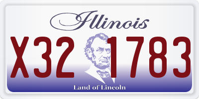 IL license plate X321783