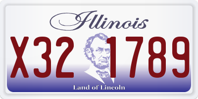 IL license plate X321789