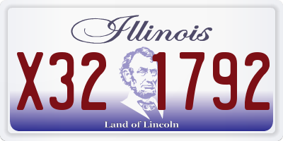 IL license plate X321792