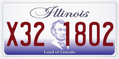 IL license plate X321802