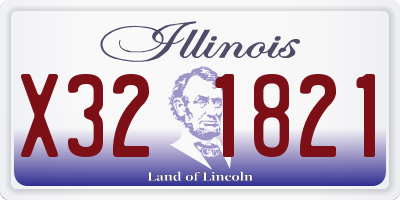 IL license plate X321821