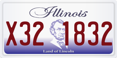 IL license plate X321832