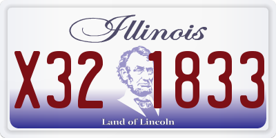 IL license plate X321833