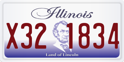 IL license plate X321834