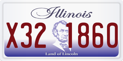 IL license plate X321860