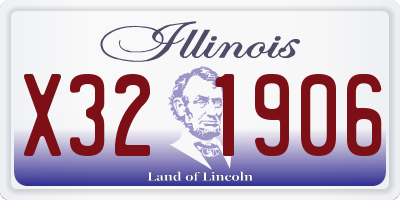 IL license plate X321906
