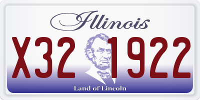 IL license plate X321922
