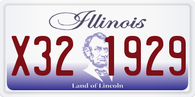 IL license plate X321929