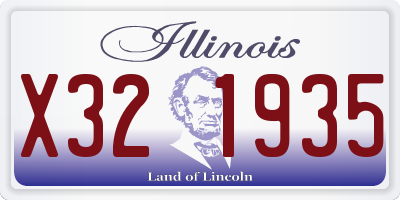 IL license plate X321935