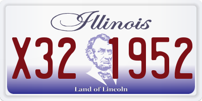 IL license plate X321952