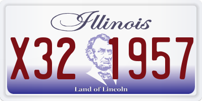 IL license plate X321957