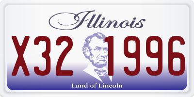 IL license plate X321996