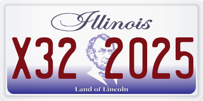 IL license plate X322025