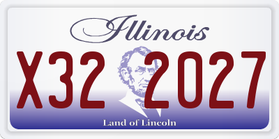 IL license plate X322027