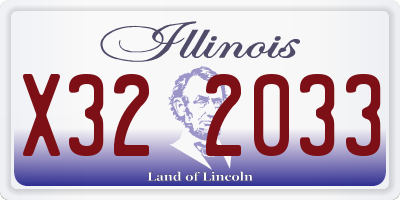 IL license plate X322033
