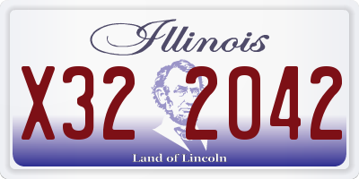 IL license plate X322042
