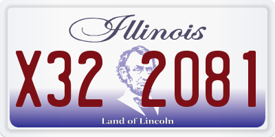 IL license plate X322081