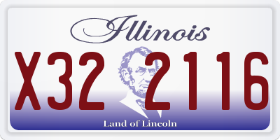 IL license plate X322116
