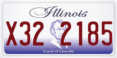 IL license plate X322185